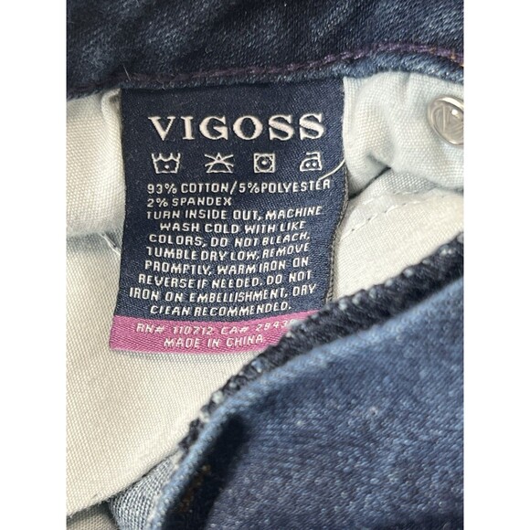 Vigoss Jagger Skinny Jeans Womens Size 29 x 28 Dark Wash Distressed Denim - Picture 5 of 6